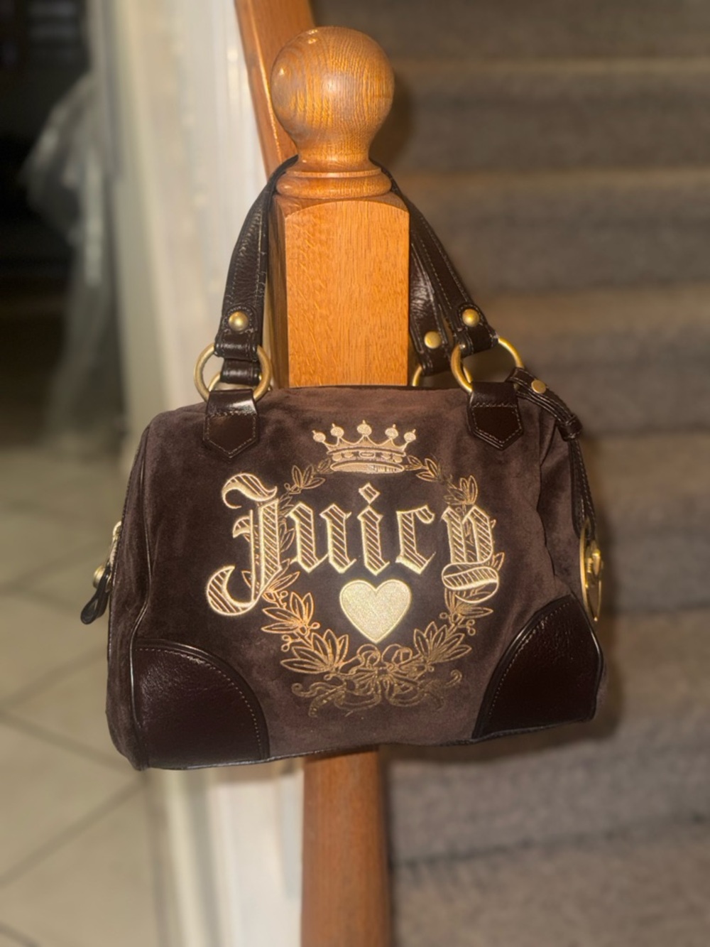 Authentic Vintage Juicy Couture Brown & Gold Bag